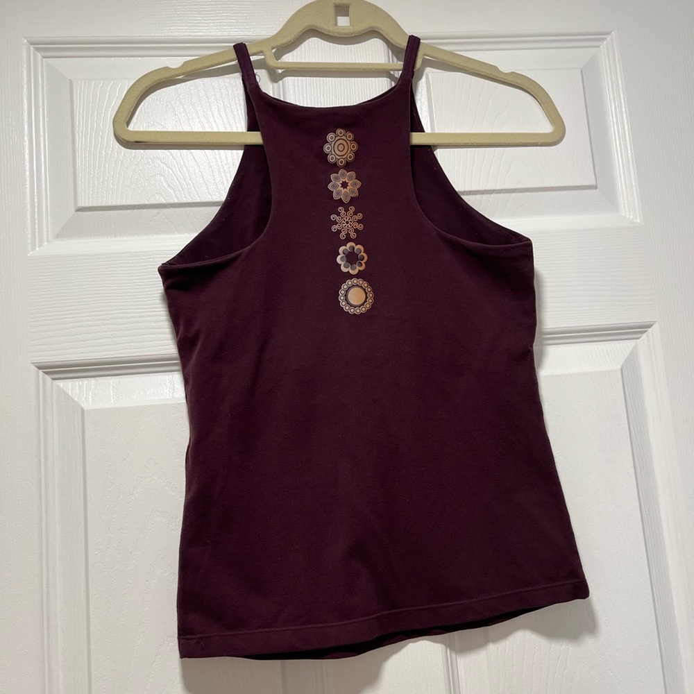 - - Fila women’s purple tank top, size M , built in bra , high neck